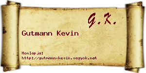 Gutmann Kevin névjegykártya